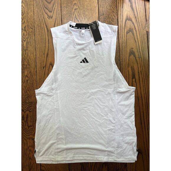 NWT Adidas Designed for Training Workout Tank Top White Mens Size XL Extra Large - Picture 1 of 7